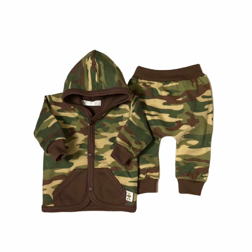 Camo Hooded Jacket & Harem Pant
